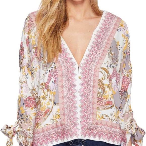 Free People | Catch Me If You Can Top Tie Sleeves | Size XS - Picture 1 of 8